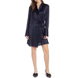 Something Navy tie front dress